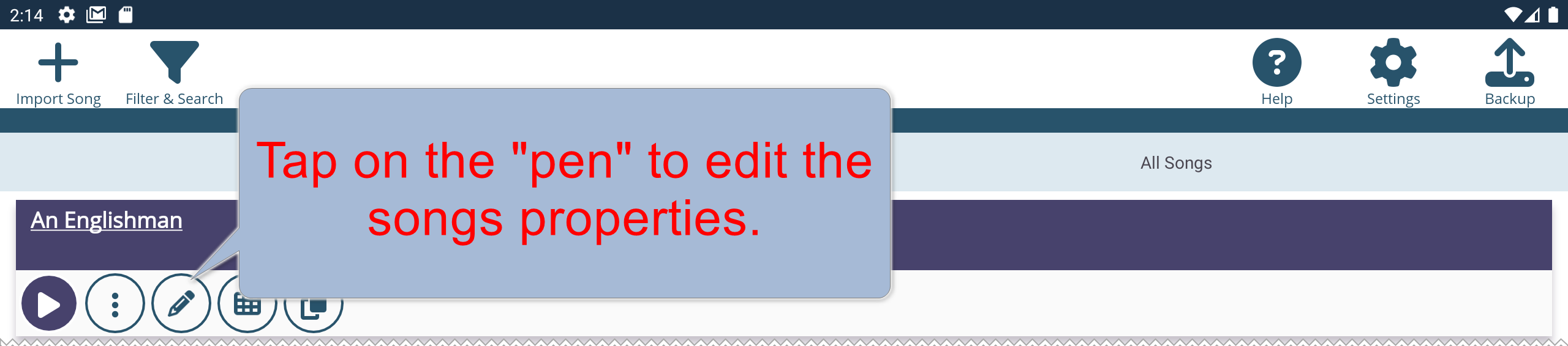 Edit Song Properties Screenshot