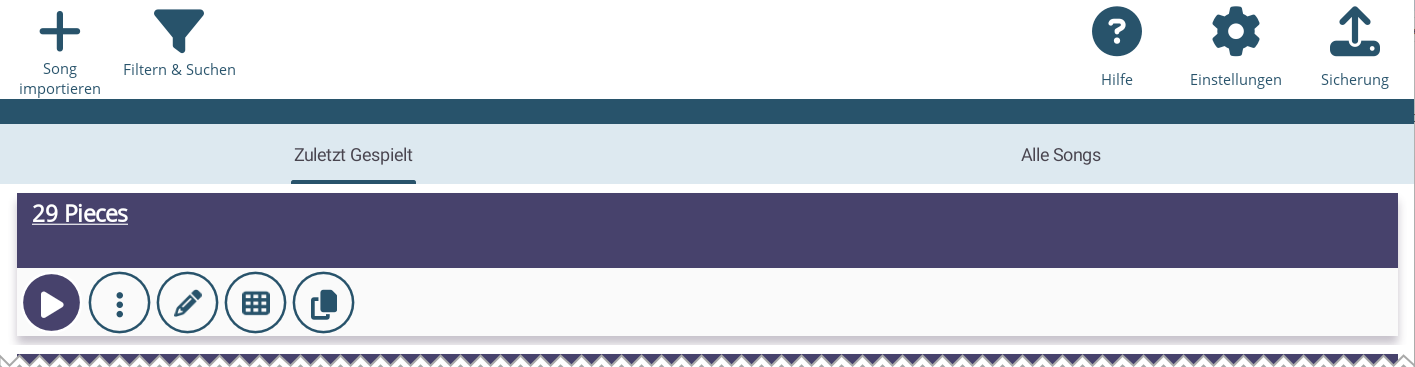 Screenshot der Schaltfläche zum Bearbeiten der Seiten