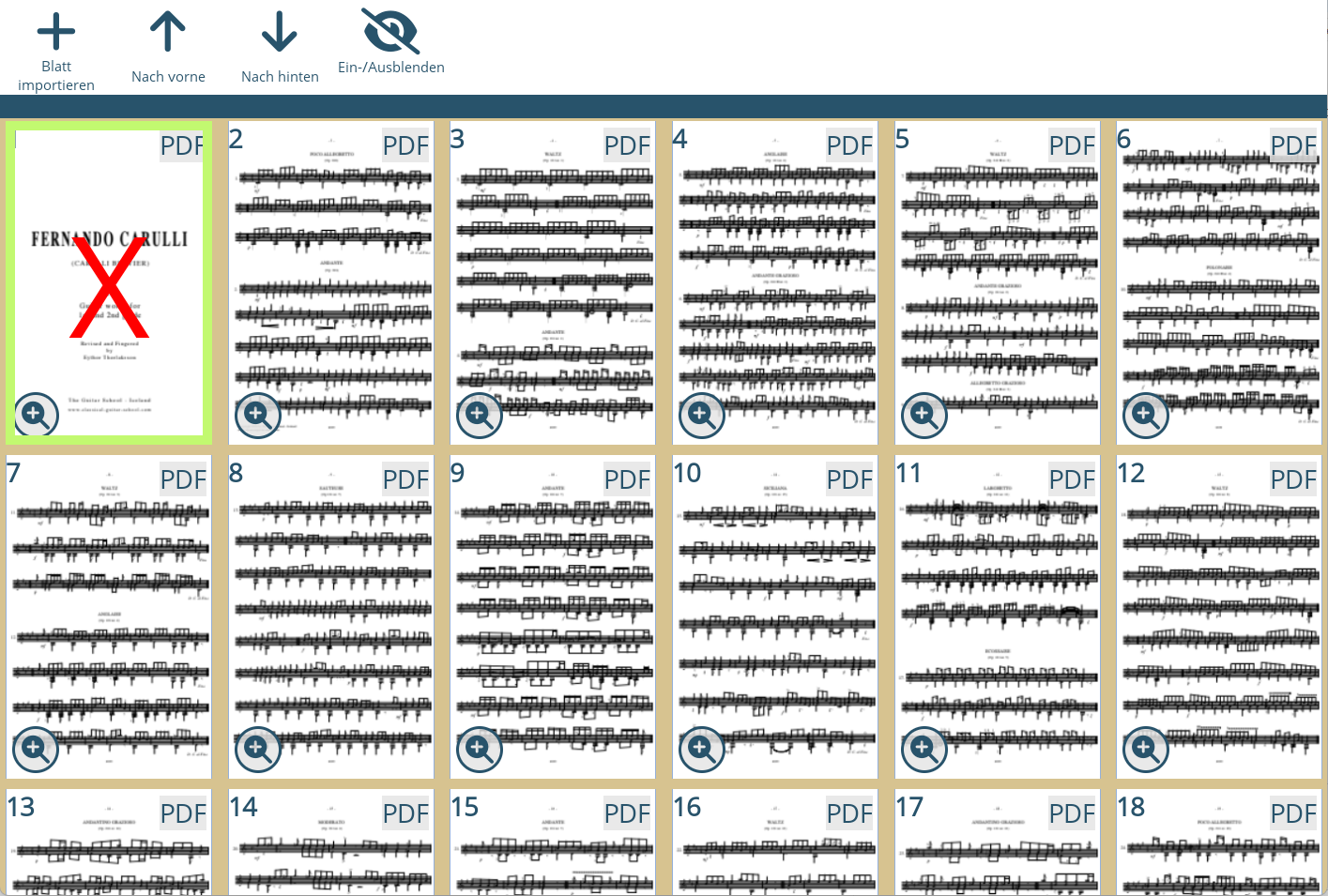 Screenshot des Seiteneditors