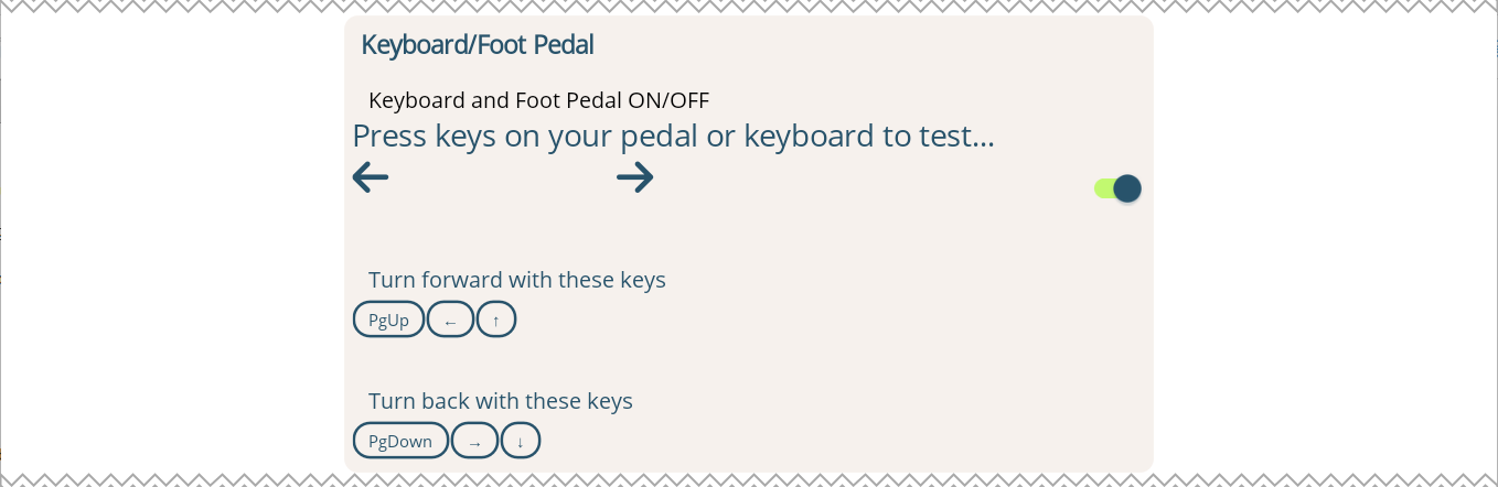 Testing and configuring the foot pedal
