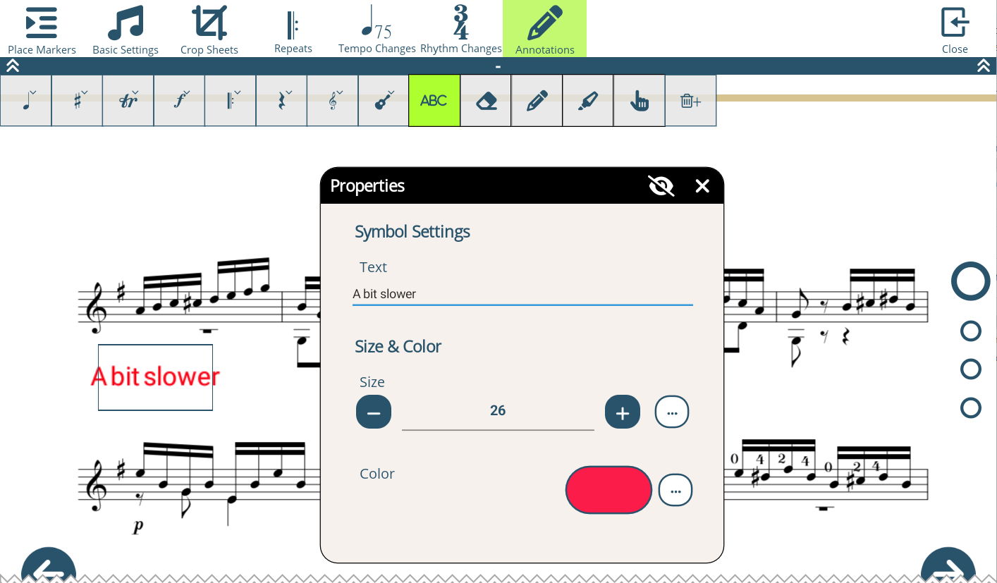 Text Annotations Screenshot