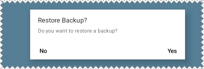 Question Restore Backup Screenshot