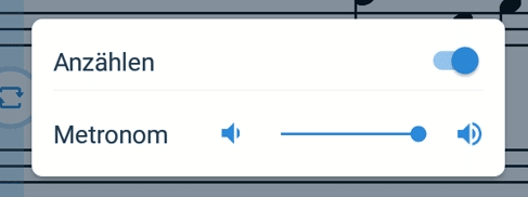 Musescore: Metronom-Einstellungen